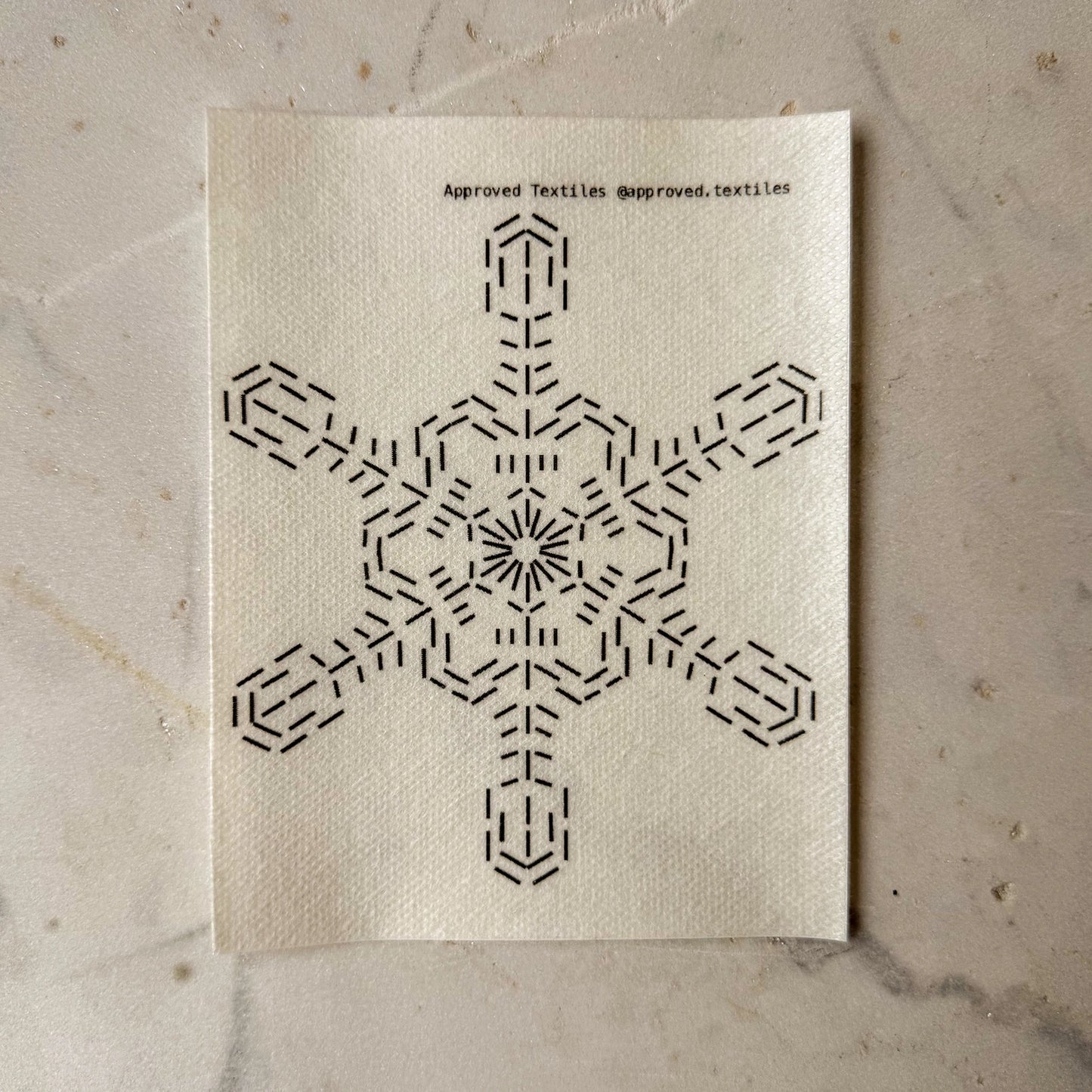 Snow Crystals Mending + Embellishment Stick & Stitch | Approved Textiles