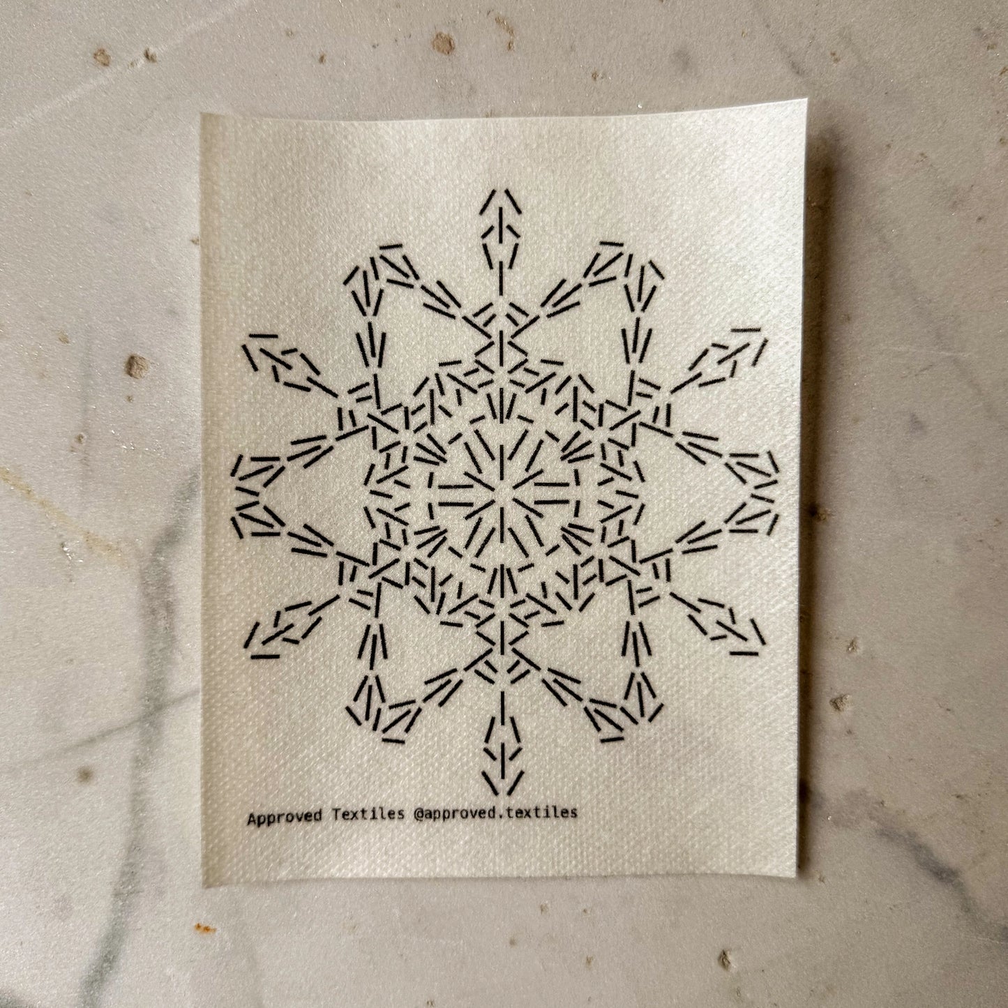 Snow Crystals Mending + Embellishment Stick & Stitch | Approved Textiles