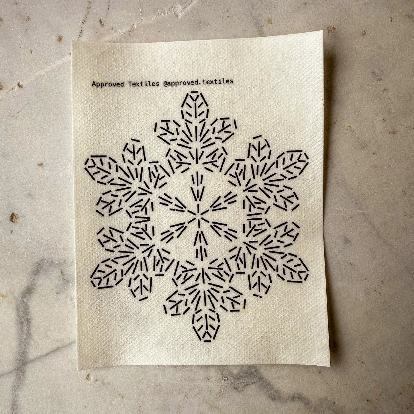 Snow Crystals Mending + Embellishment Stick & Stitch | Approved Textiles