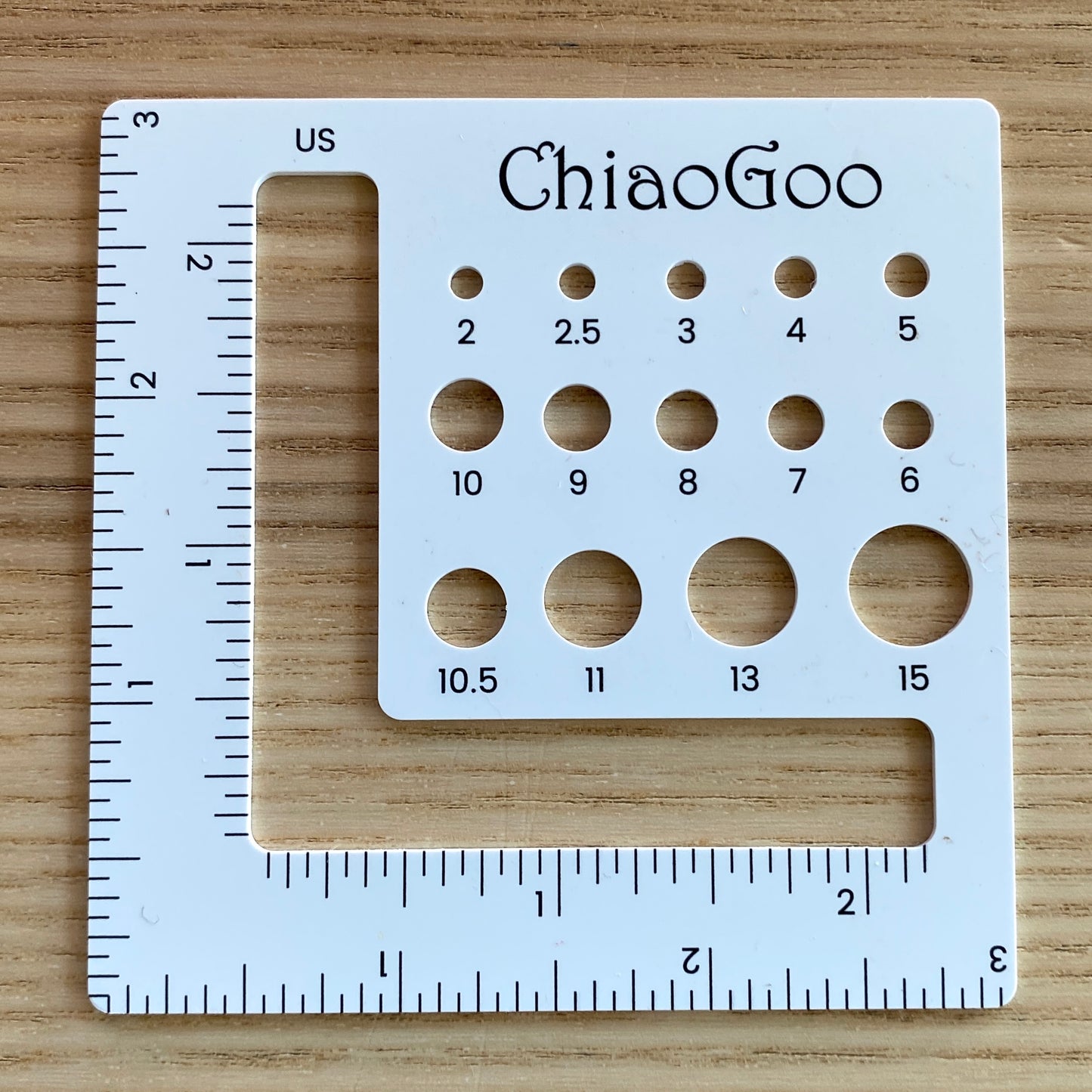 ChiaoGoo needle gauge