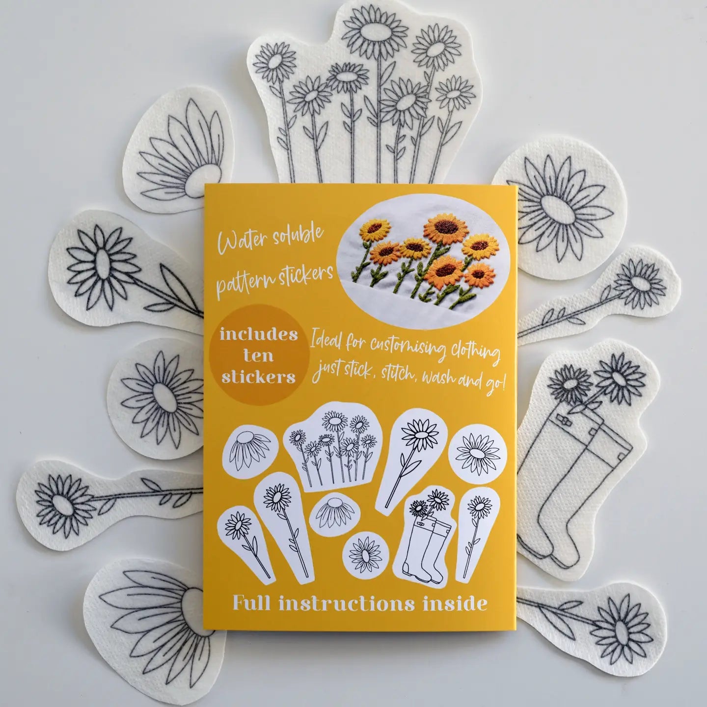 Happy Sunflowers Stick & Stitch | Blackbird & Bloom