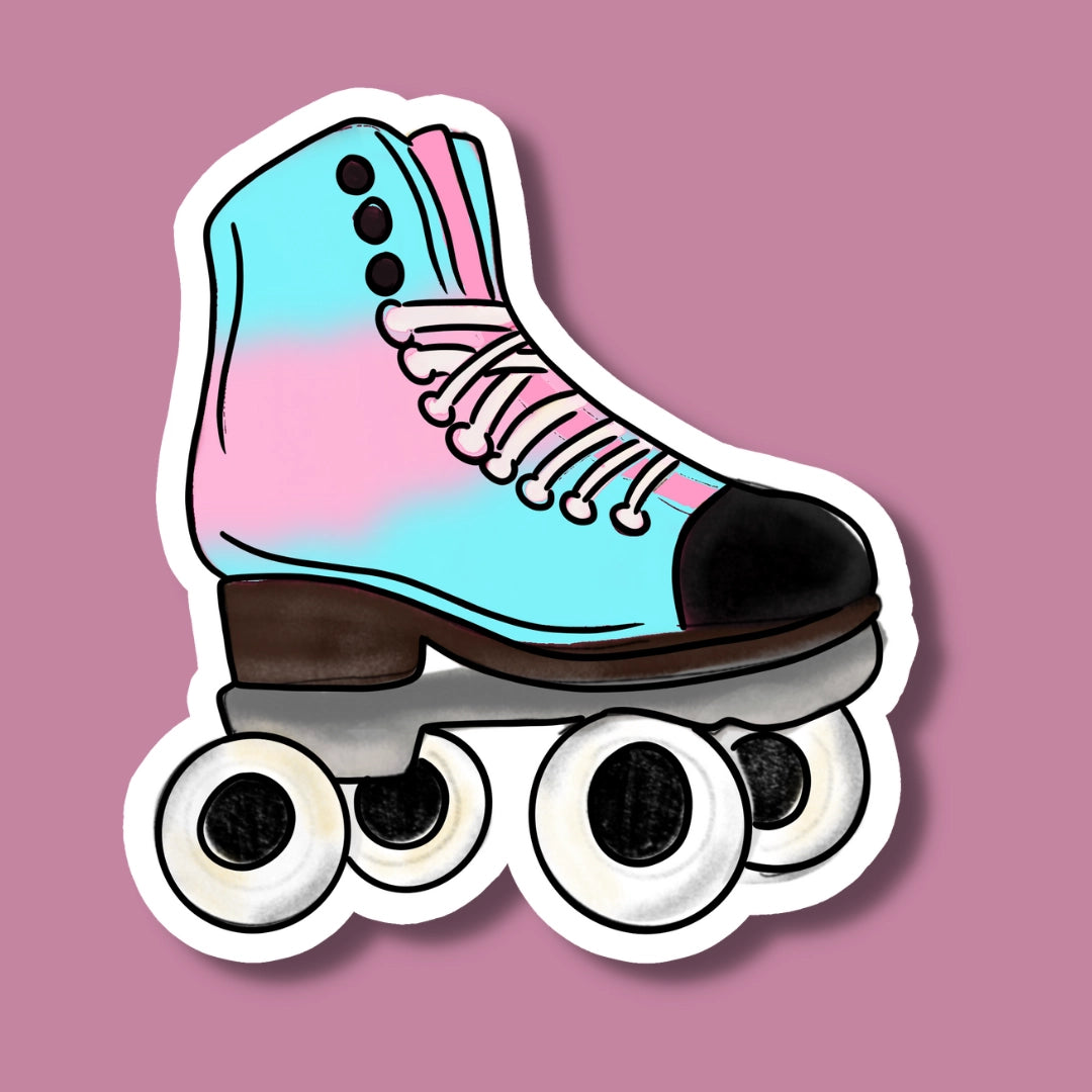 Trans Pride Roller Skate Sticker | Indigo Maiden