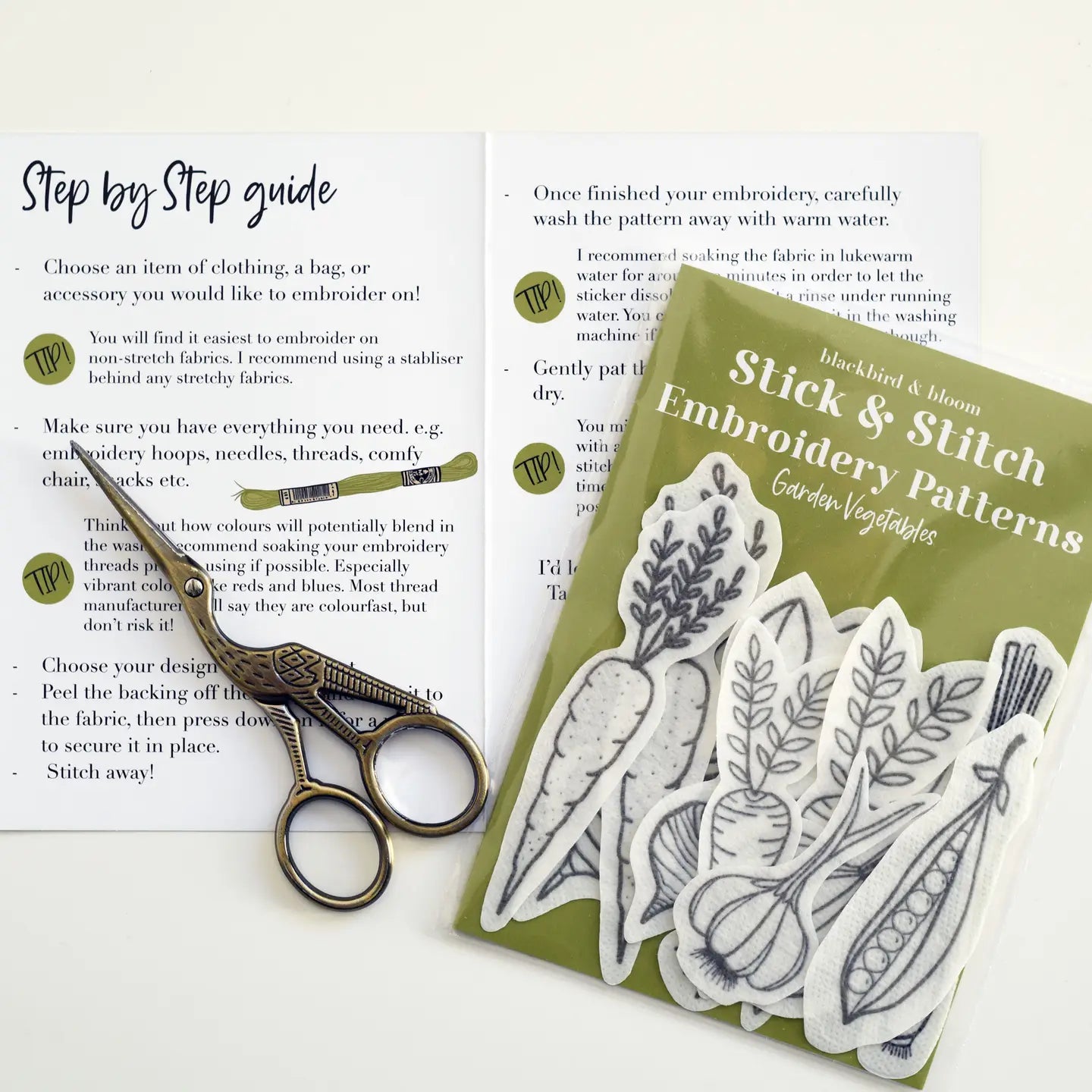 Garden Vegetables Stick & Stitch | Blackbird & Bloom