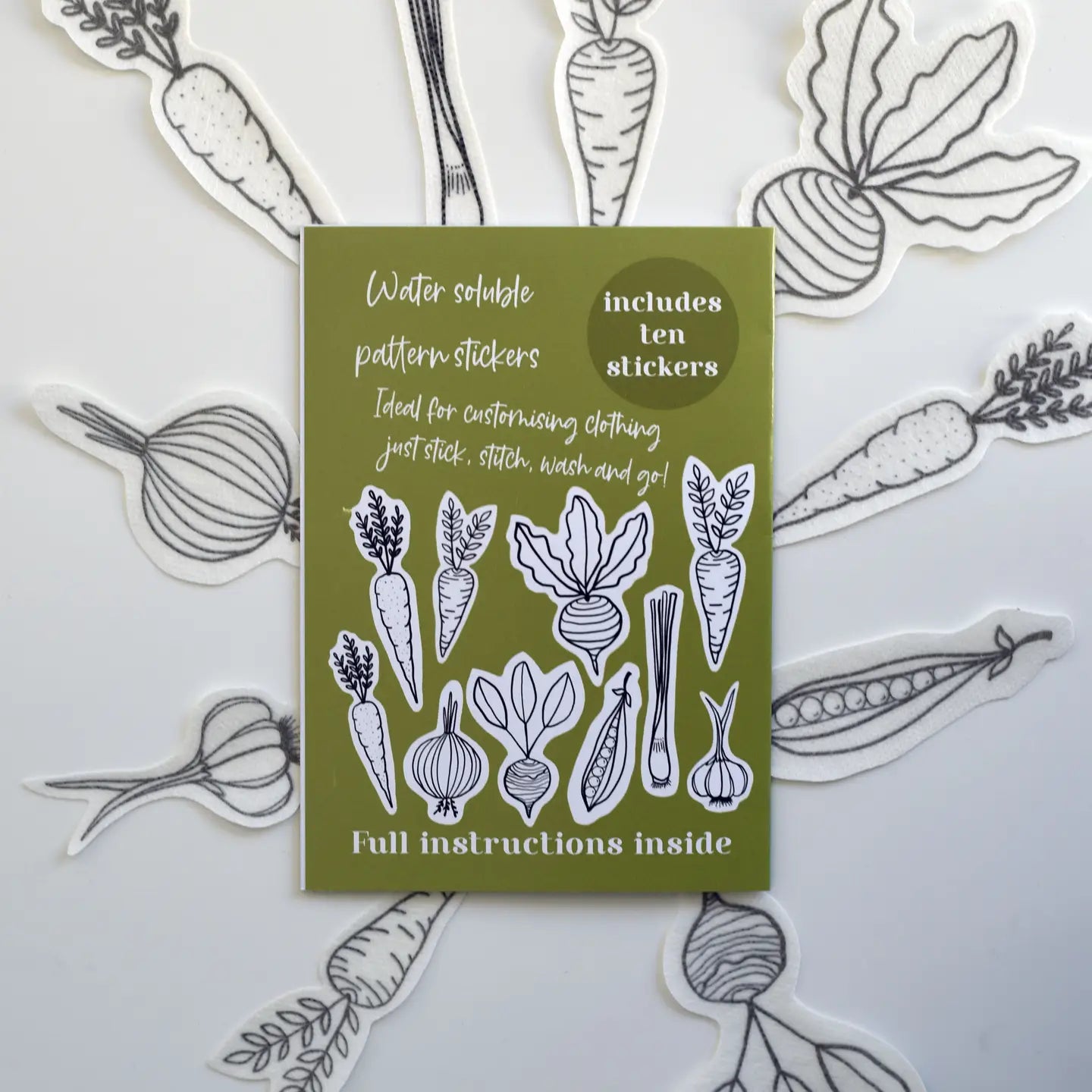 Garden Vegetables Stick & Stitch | Blackbird & Bloom