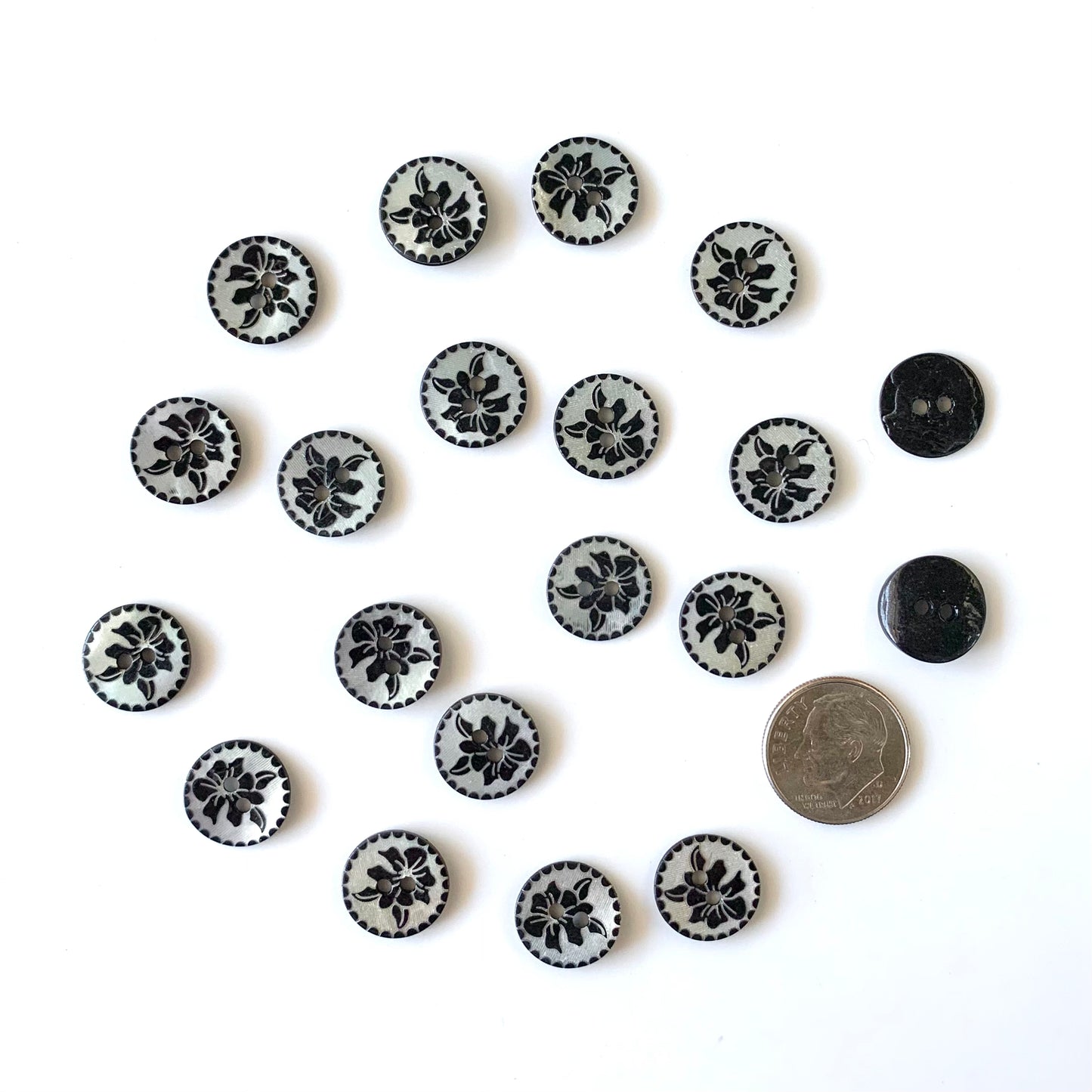 Shell Buttons - 5/8 to 7/8 inch