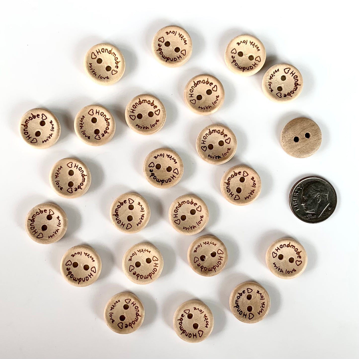 Wood Buttons under 5/8 inch