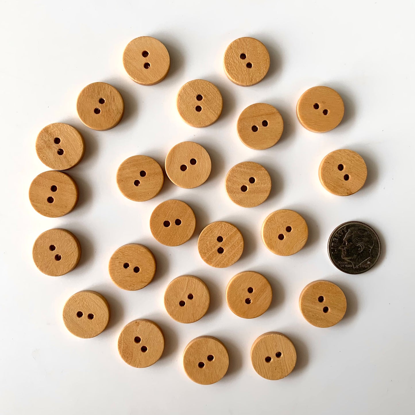 Wood Buttons under 5/8 inch