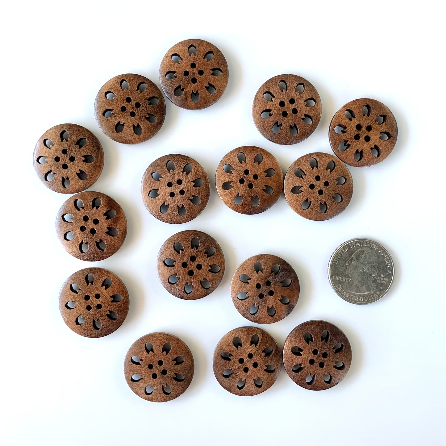 Wood Buttons over 7/8 inch