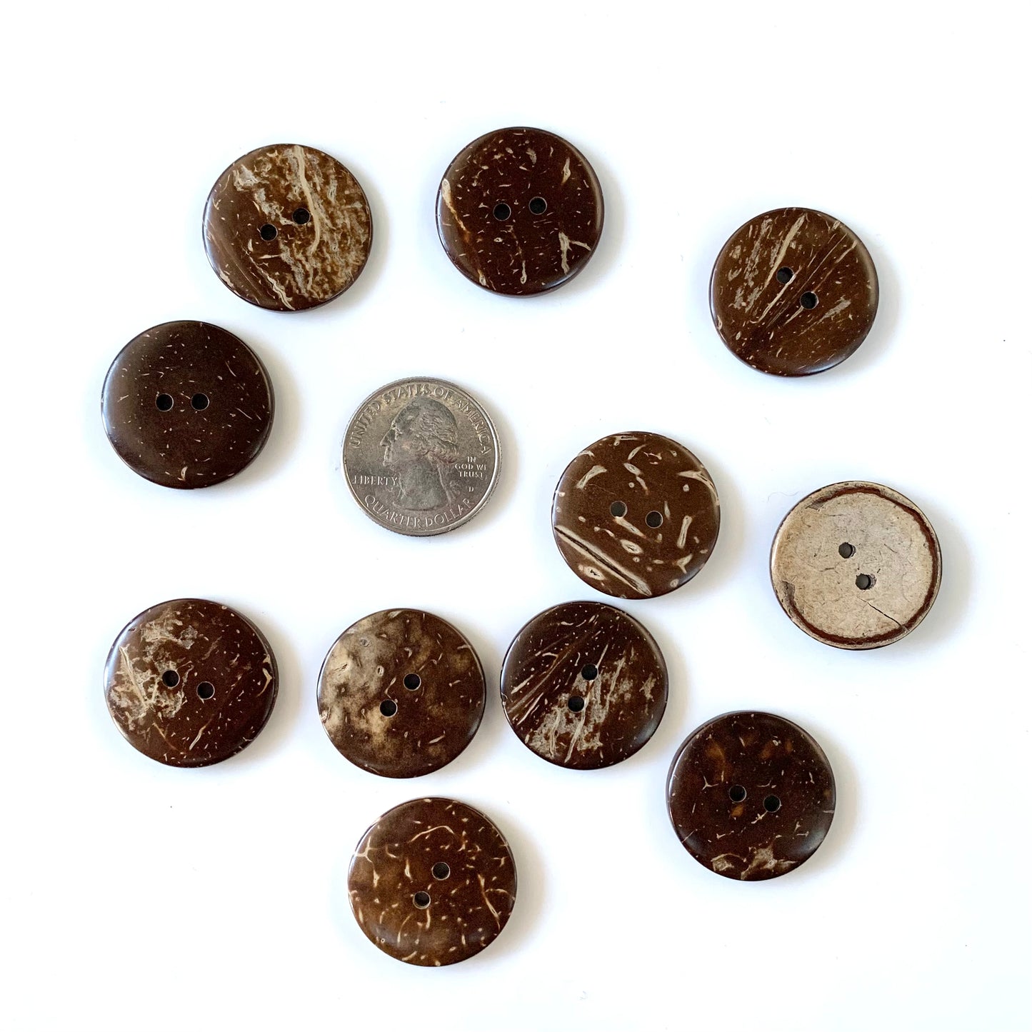 Coconut & Bamboo Buttons - 1 inch and up