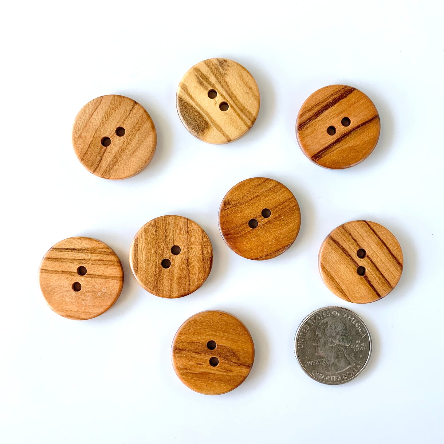 Wood Buttons over 7/8 inch