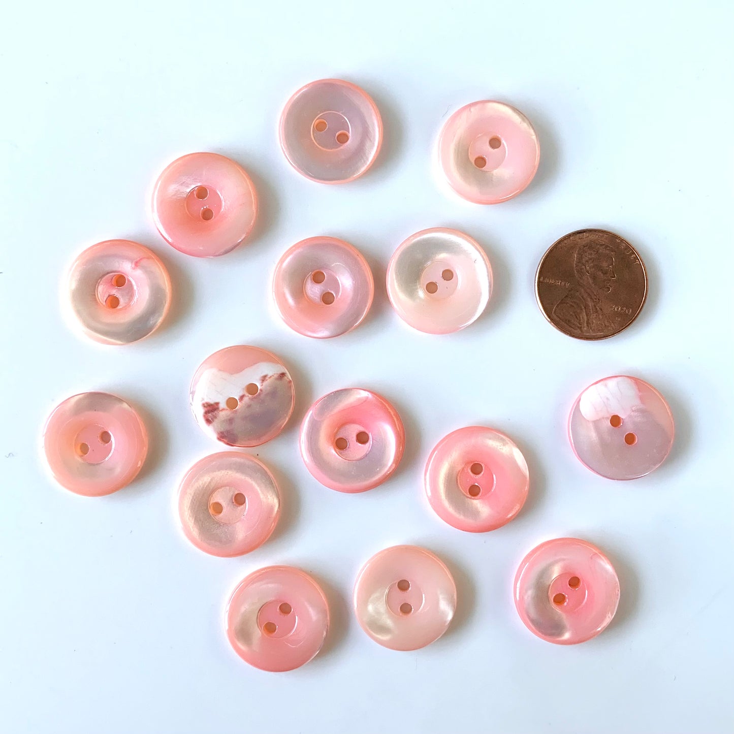 Shell Buttons - 5/8 to 7/8 inch