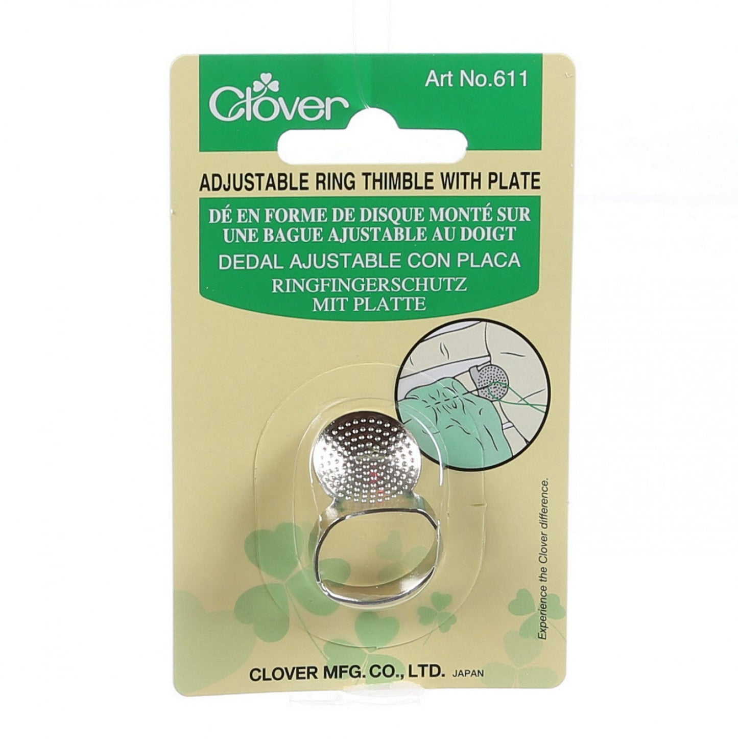 Clover Metal Plate Sashiko & Embroidery Thimbles
