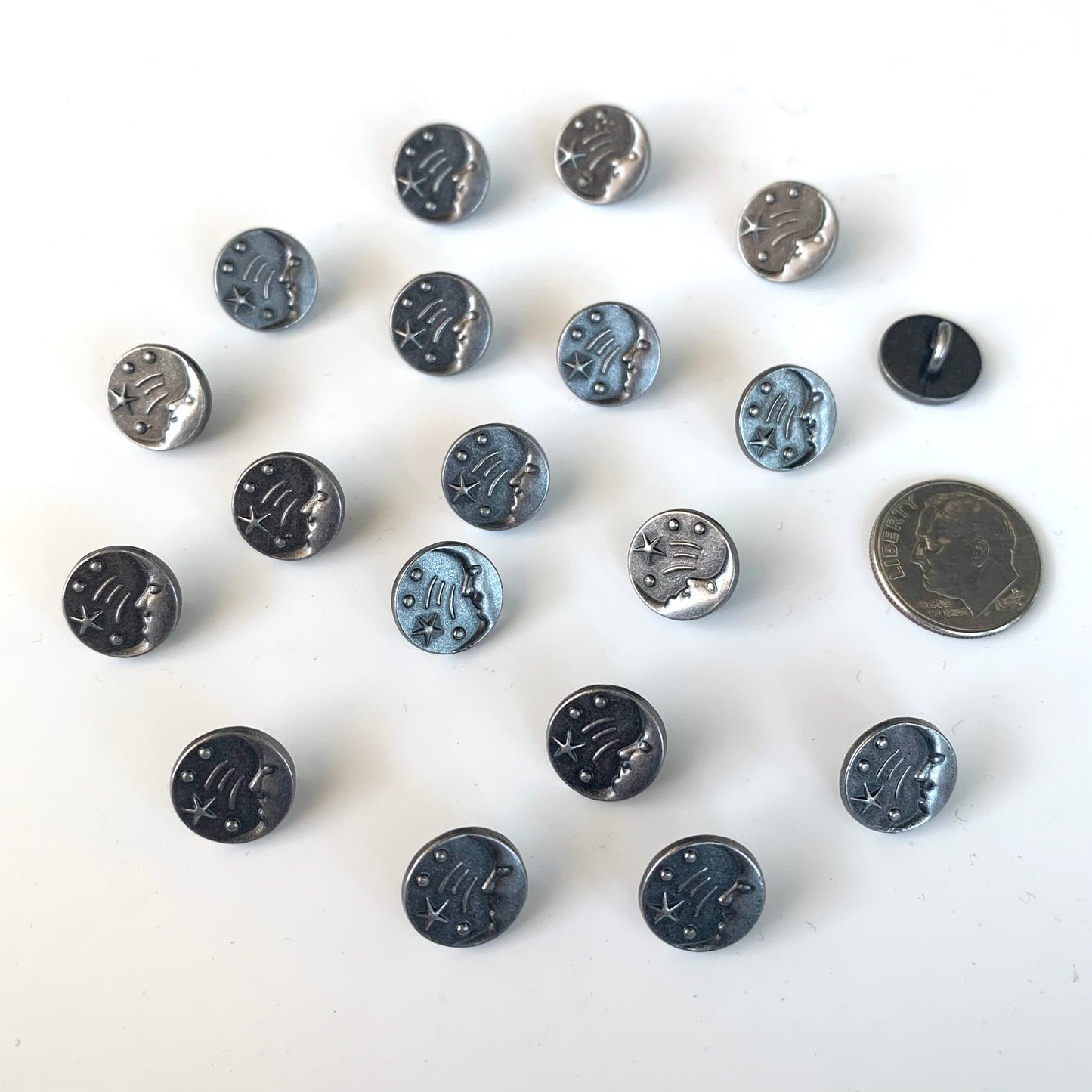 Metal Buttons under 5/8 inch