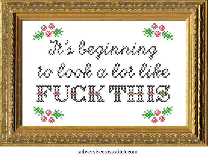 Holiday Subversive Cross Stitch Kits