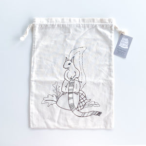 Knitting Squirrel Project Bag | Dawn Kathryn Studios