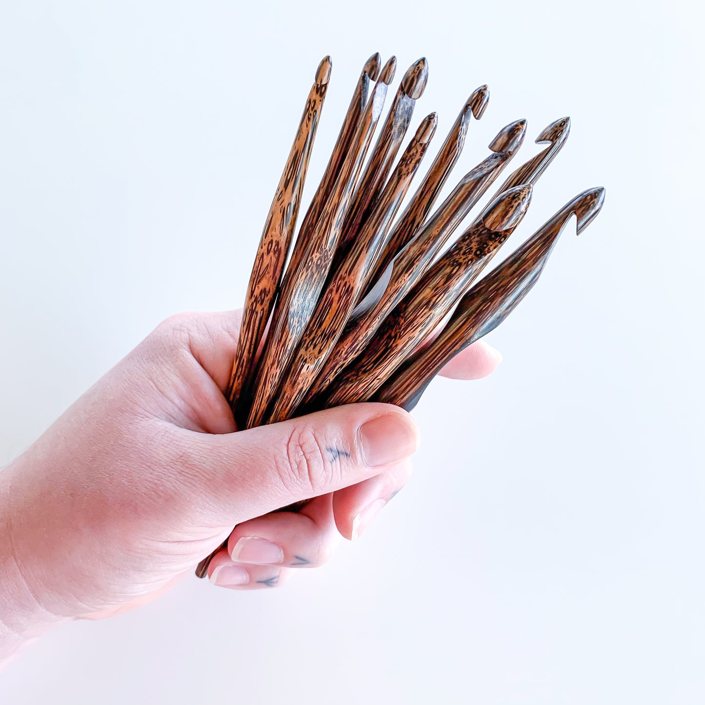 Palm Wood Crochet Hooks