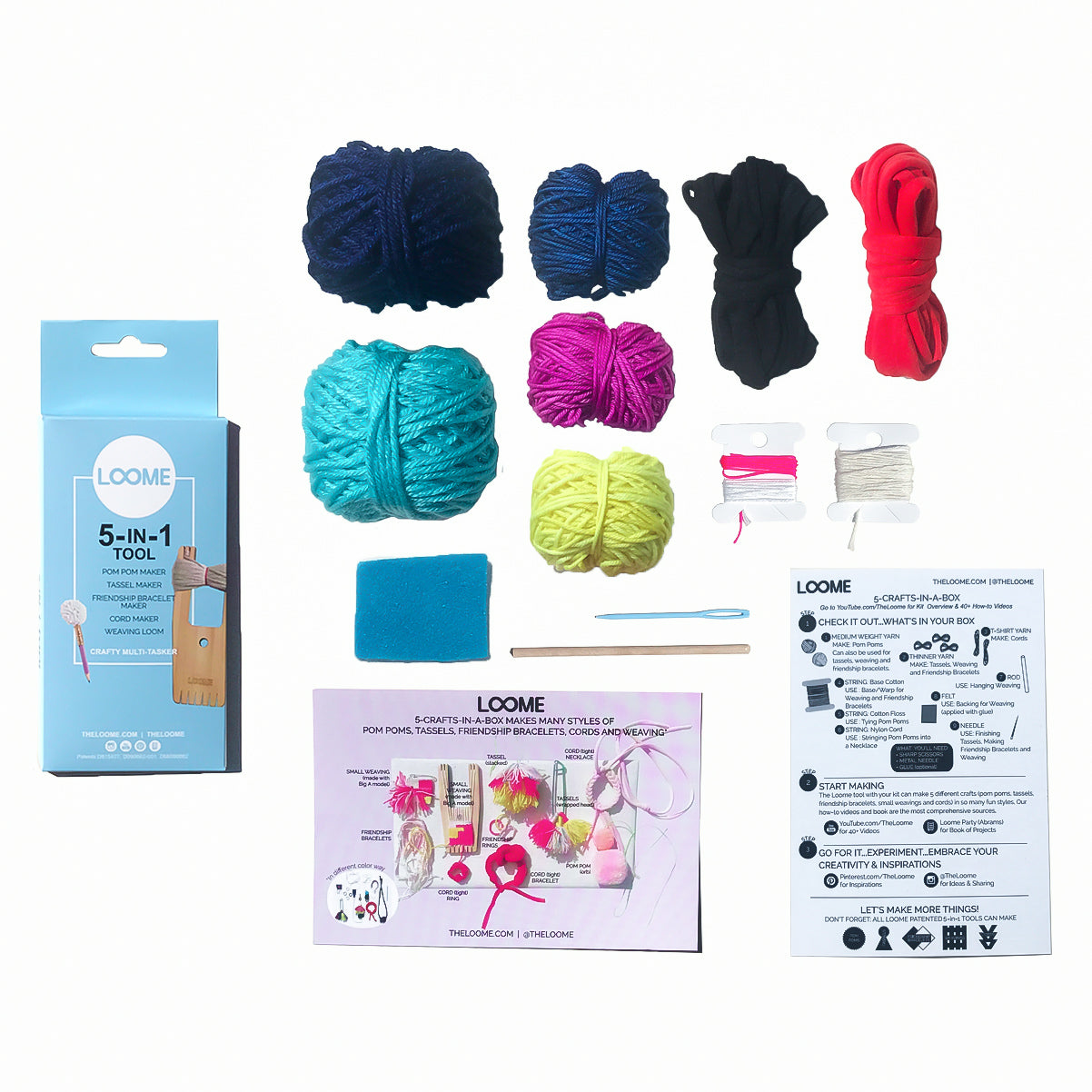 5 Crafts in a Box Kit - The Loome