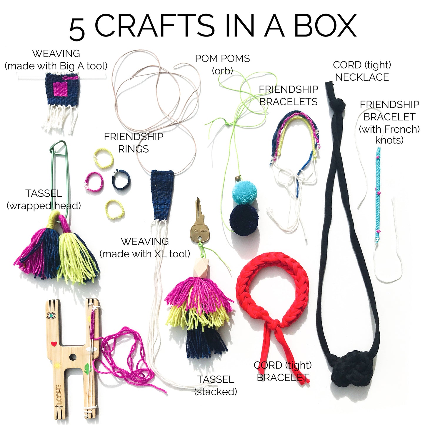 5 Crafts in a Box Kit - The Loome