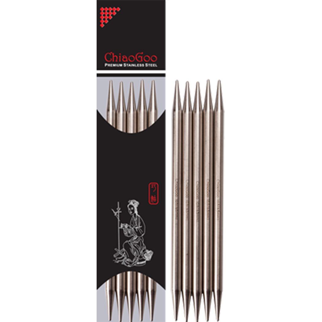 ChiaoGoo 6" Steel Double Pointed Needles