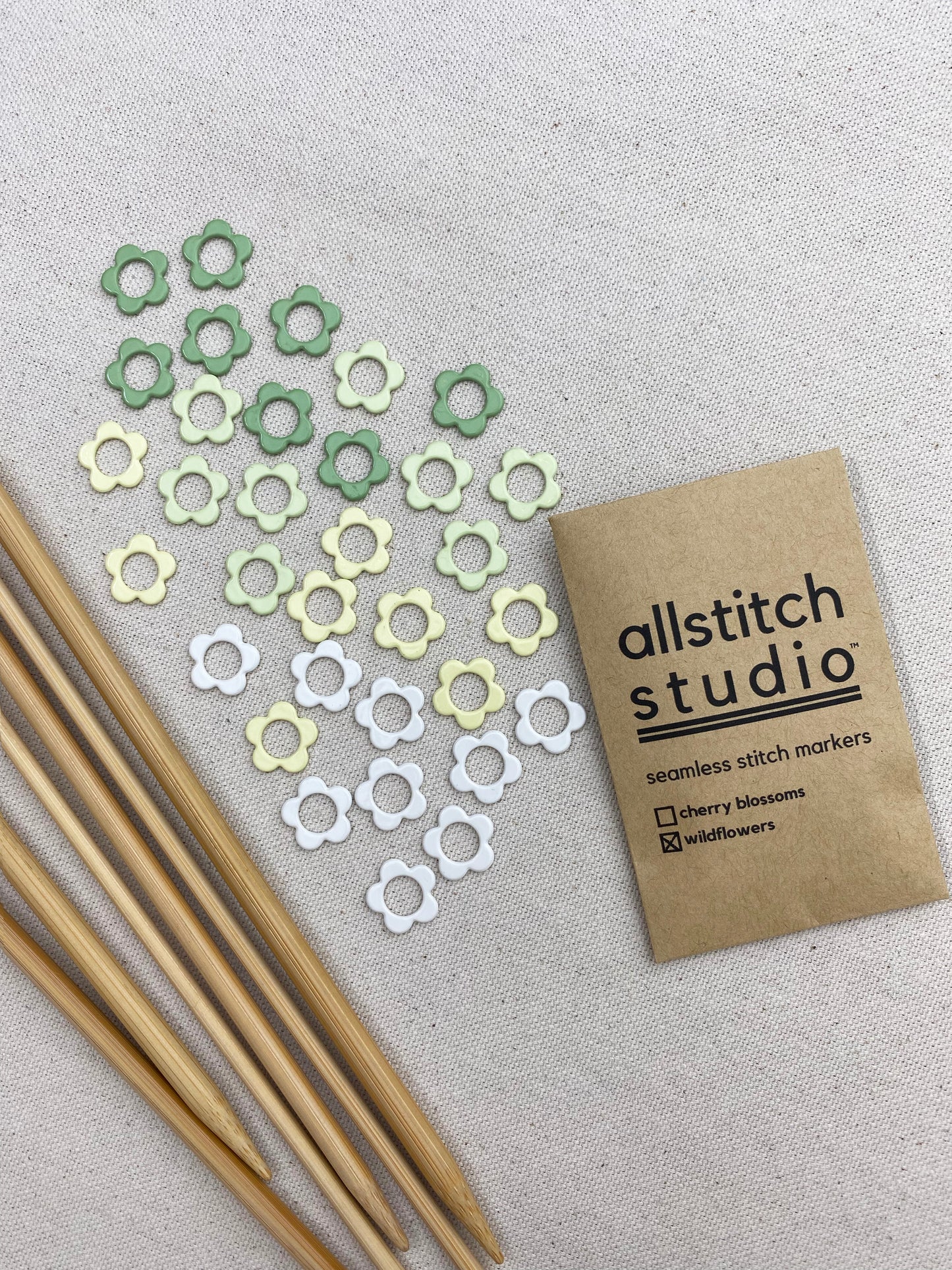 Flower Stitch Markers | Allstitch Studio