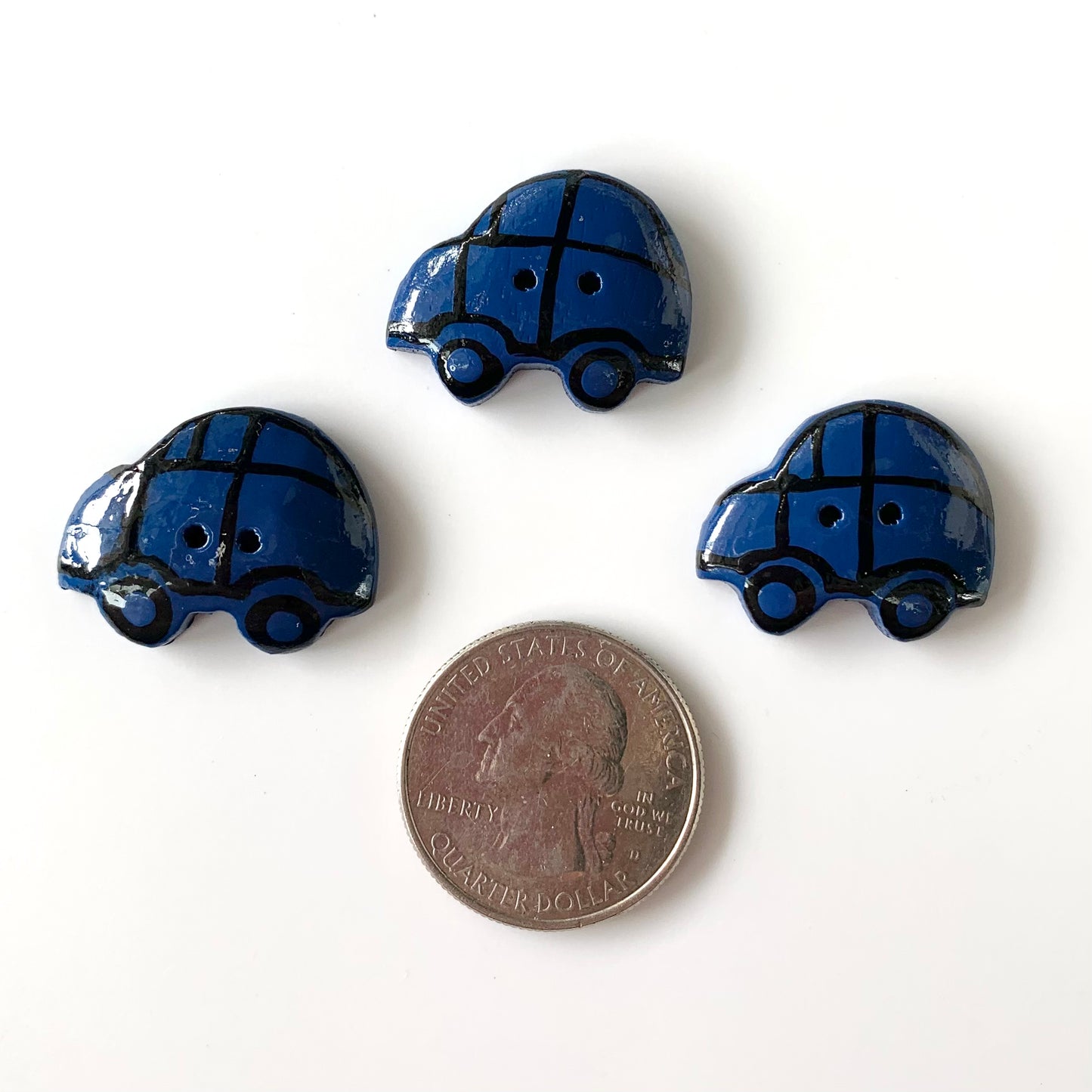 Painted Wood Buttons under 1 inch