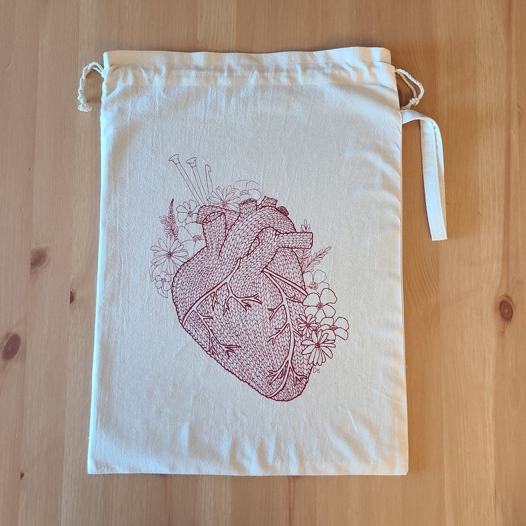 For the Love of Knitting Project Bag | Dawn Kathryn Studios