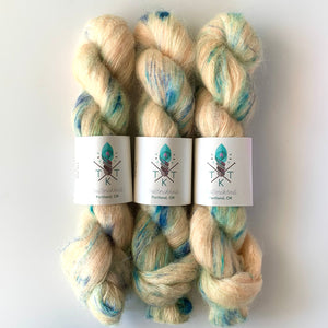 Teal Torch Mohair Fluff Lace