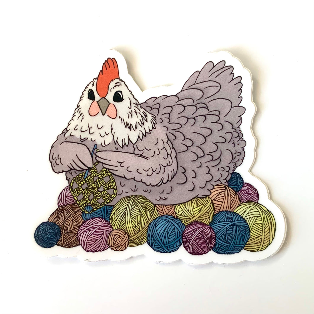 Crocheting Chicken Sticker