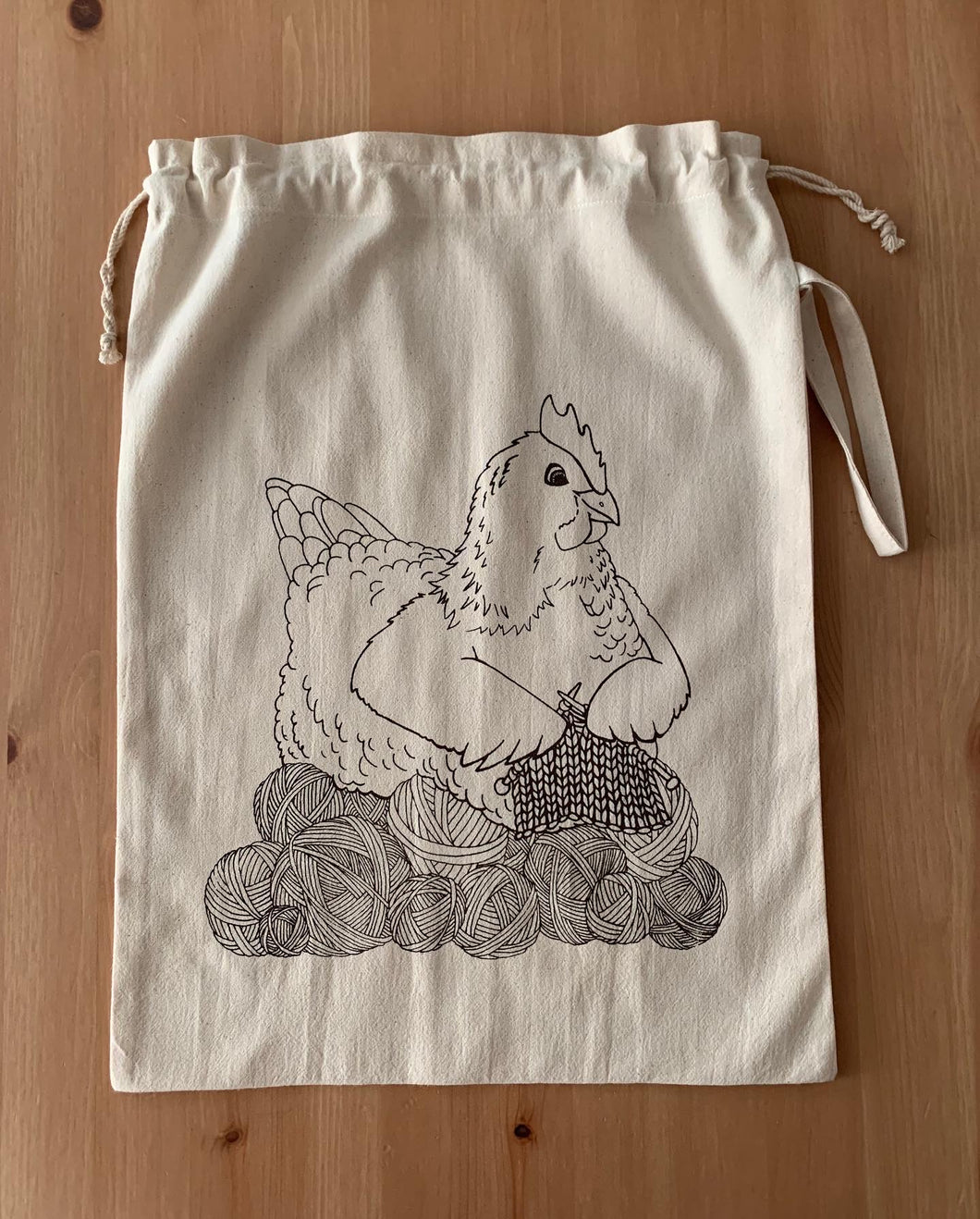 Knitting Chicken Project Bag | Dawn Kathryn Studios