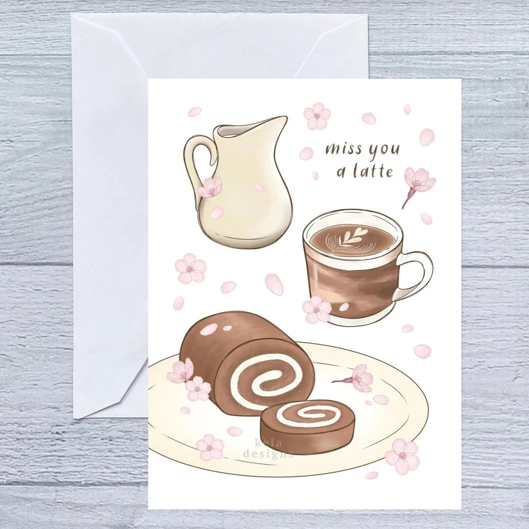 Miss You a Latte Greeting Card