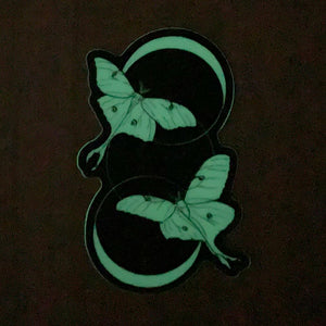 Luna Moth - Glow In The Dark Sticker