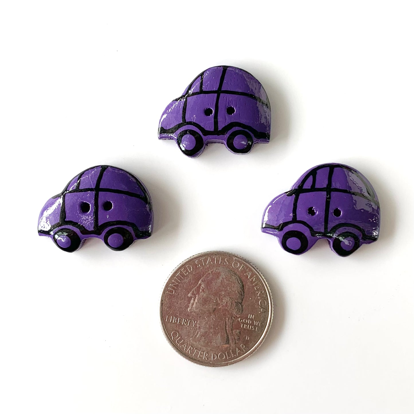 Painted Wood Buttons under 1 inch
