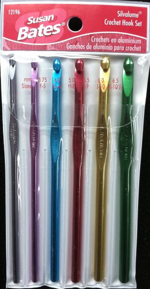 Susan Bates Silvalume Crochet Hooks