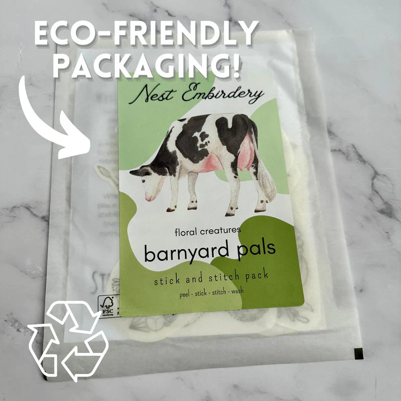 Barnyard Pals Stick & Stitch Embroidery Pack | Nest Embirdery