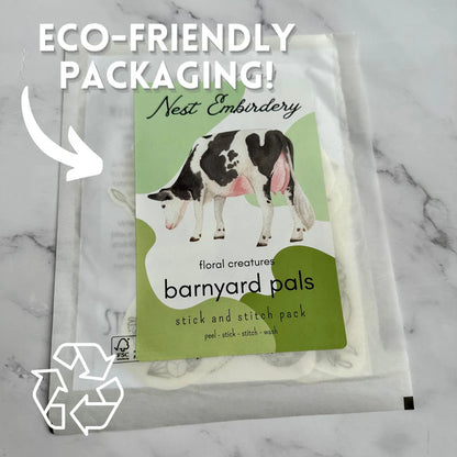 Barnyard Pals Stick & Stitch Embroidery Pack | Nest Embirdery