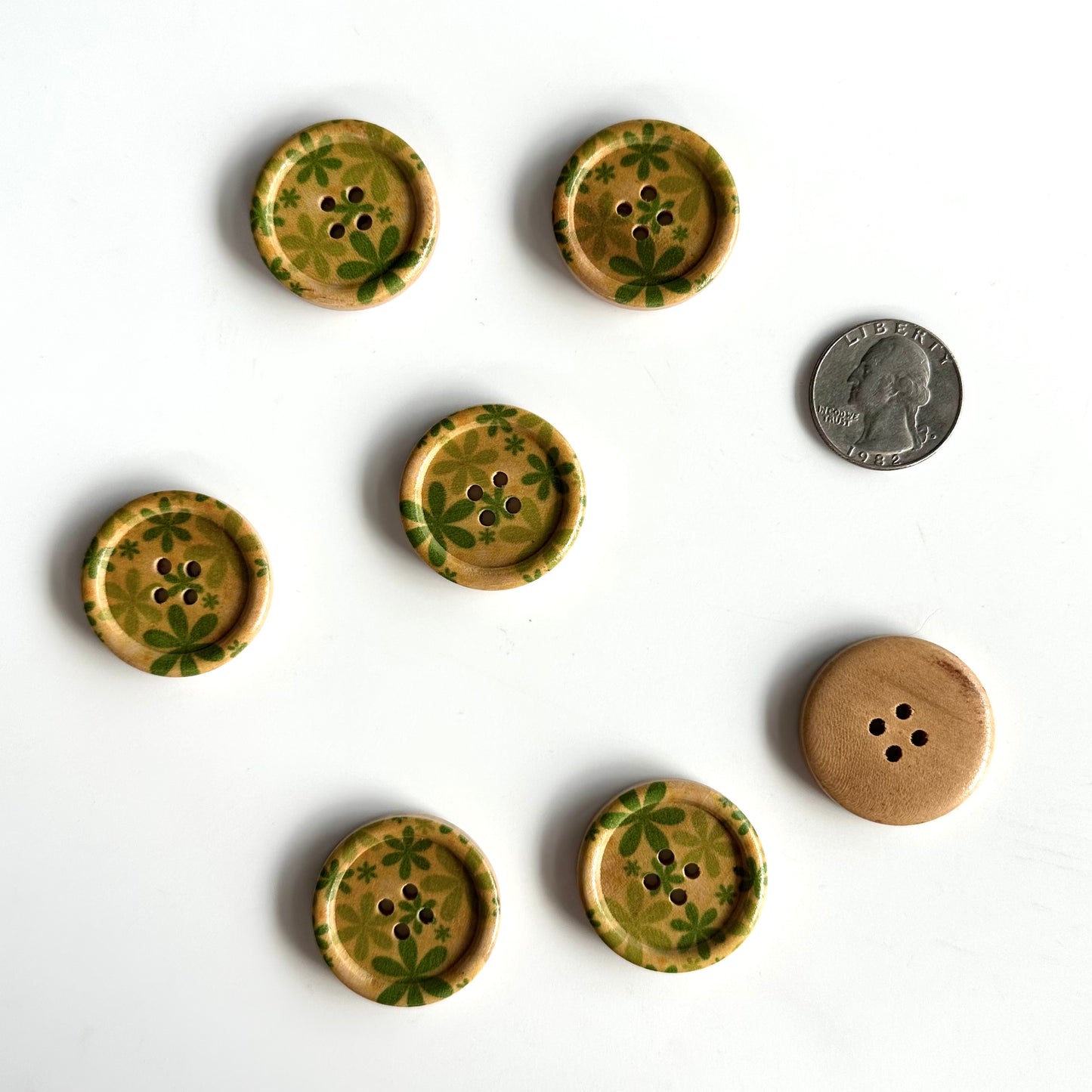 Wood Buttons over 7/8 inch