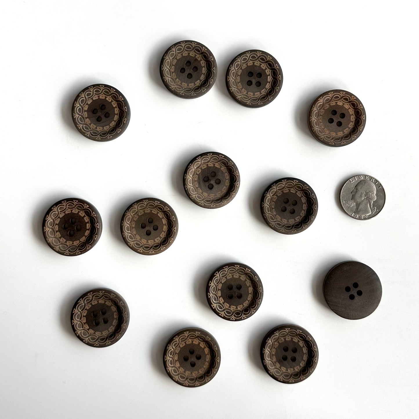 Wood Buttons over 7/8 inch