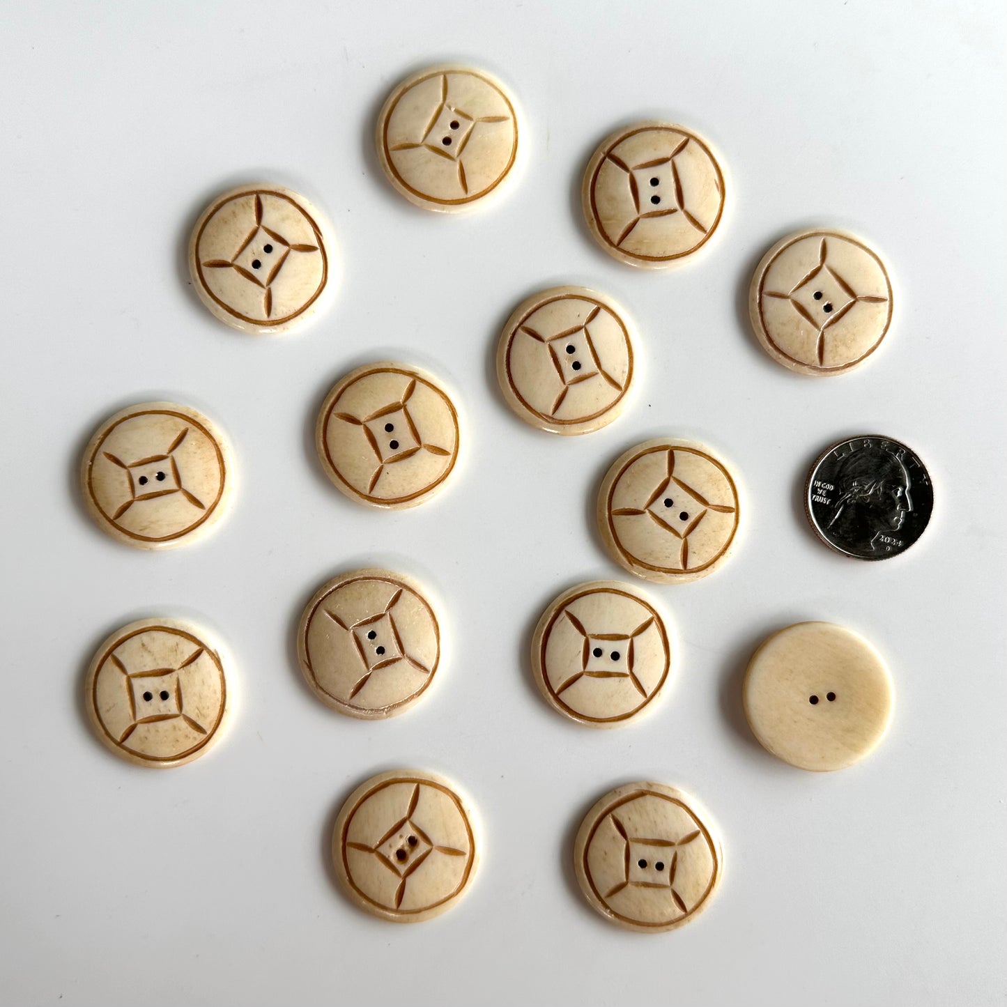 Bone, Nut, Horn, & Leather Buttons