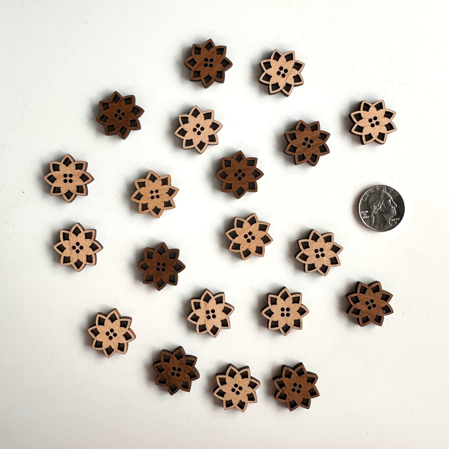 Wood Buttons over 7/8 inch