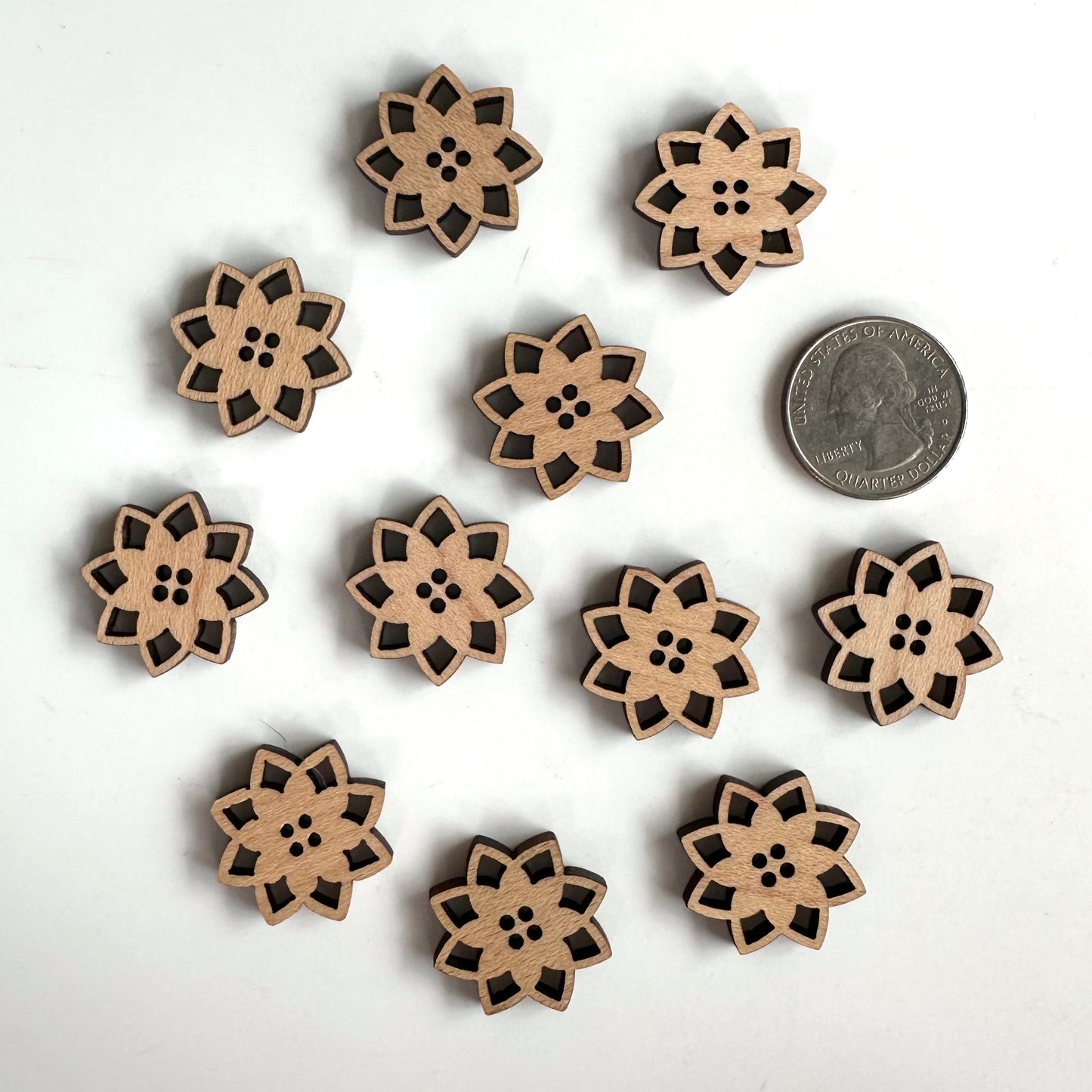 Wood Buttons over 7/8 inch
