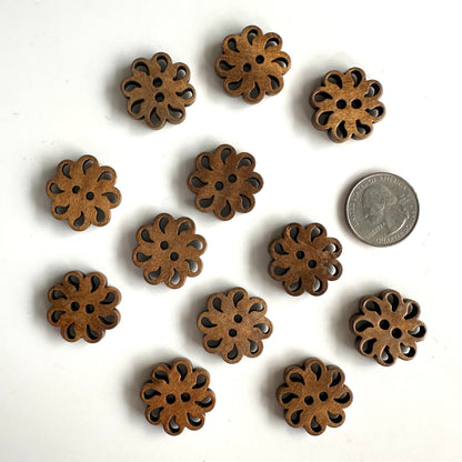 Wood Buttons over 7/8 inch