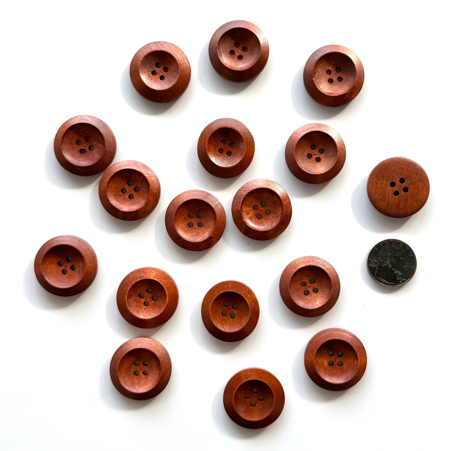 Wood Buttons over 7/8 inch