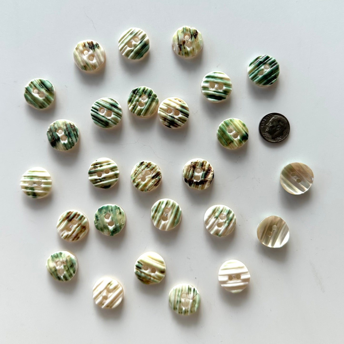 Shell Buttons - 5/8 to 7/8 inch