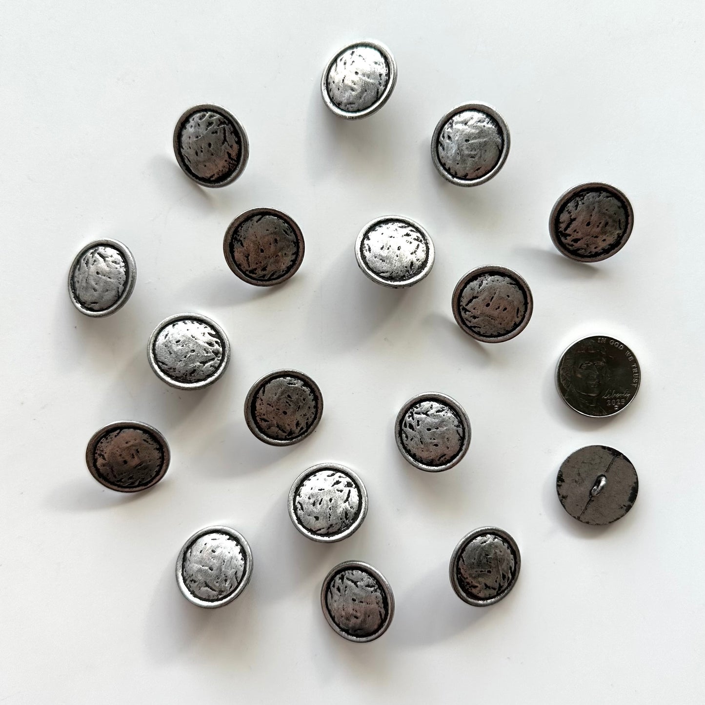 Metal Buttons 5/8 inch to 7/8 inch