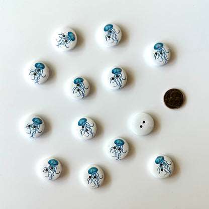 Painted Wood Buttons under 1 inch
