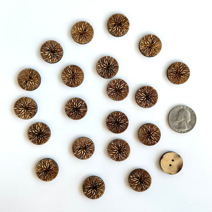 Wood Buttons 5/8 to 7/8 inch