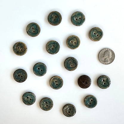 Coconut & Bamboo Buttons under 1 inch