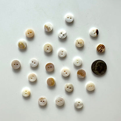 Shell Buttons - under 5/8 inch