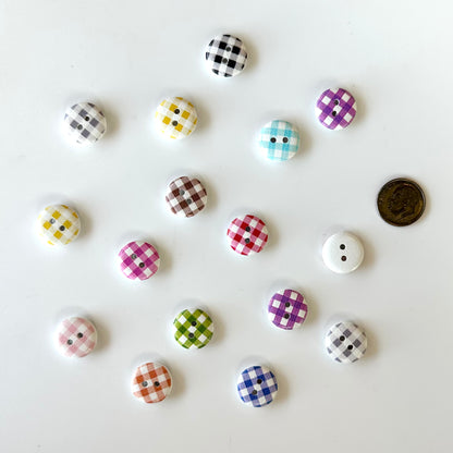Painted Wood Buttons under 1 inch