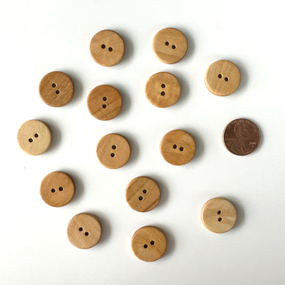 Wood Buttons 5/8 to 7/8 inch